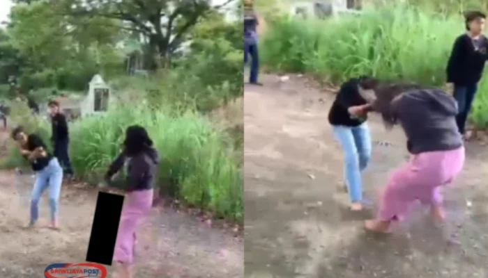 Viral! Aksi Duel Siswi SMP di Palembang Hebohkan Netizen