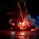 Kapal Jukung Terbakar Hebat di Sungai Musi, Palembang Gempar!