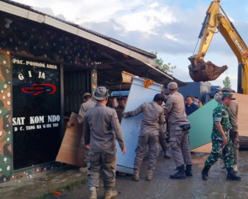 Satpol PP Bongkar Posko GRIB Jaya di Lahan BMKG Tangsel: 17 Orang Ditangkap