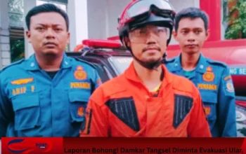 Laporan Bohong! Damkar Tangsel Diminta Evakuasi Ular, Ternyata untuk Tagih Utang