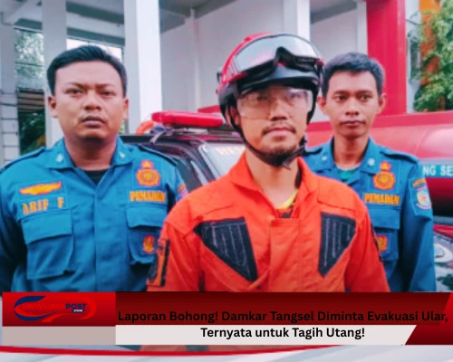 Laporan Bohong! Damkar Tangsel Diminta Evakuasi Ular, Ternyata untuk Tagih Utang