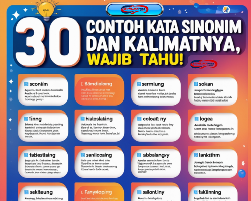 30 Contoh Kata Sinonim dan Kalimatnya, Wajib Tahu!