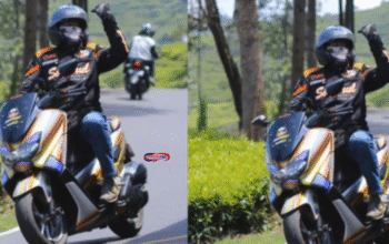 Rombongan NMAX Nekat Hentikan Bus di Tikungan Tajam!