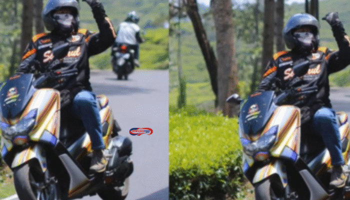 Rombongan NMAX Nekat Hentikan Bus di Tikungan Tajam!