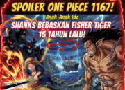 Spoiler One Piece 1167: Shanks Bebaskan Fisher Tiger, Ida Diracuni – Full Leak!