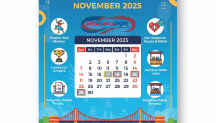 Jadwal Kegiatan Pemkot Palembang November 2025: Padat dari HKN hingga Event Budaya!