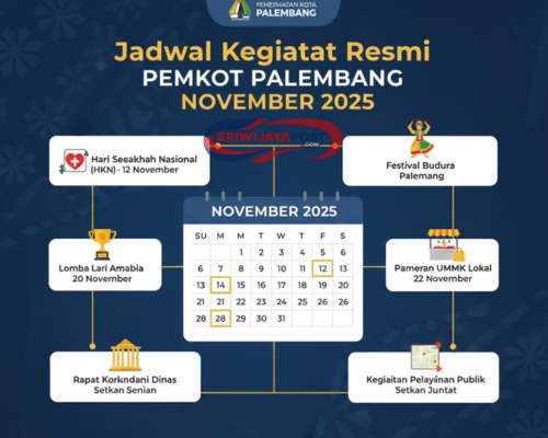 Jadwal Kegiatan Pemkot Palembang November 2025: Padat dari HKN hingga Event Budaya!