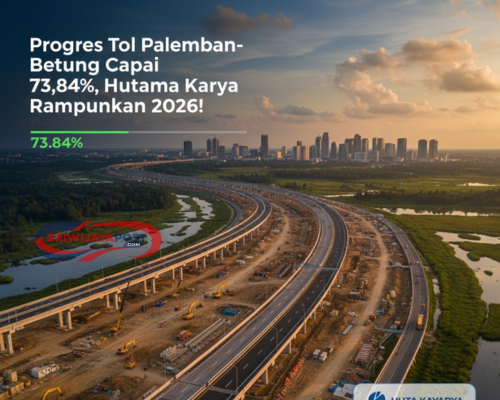 Progres Tol Palembang-Betung Capai 73,84%, Hutama Karya Rampungkan 2026!