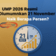 UMP 2026 Resmi Diumumkan 21 November: Naik Berapa Persen?