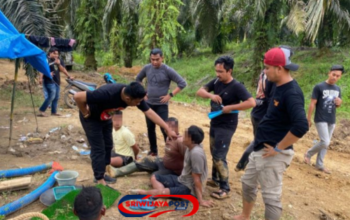 Polda Sumbar Razia Tambang Emas Ilegal, 7 Pelaku Ditangkap 5 Alat Berat Disita